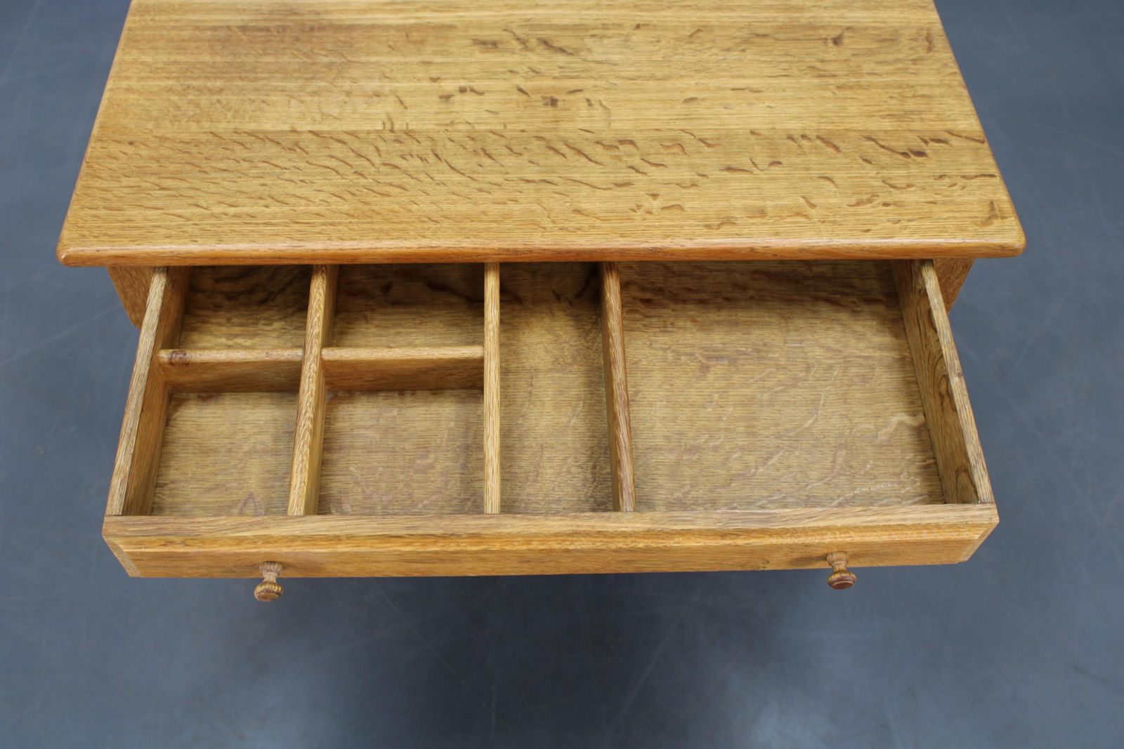 Danish Mid Century Oak Sewing Cabinet By Henning Kjaernulf photo vinterior
