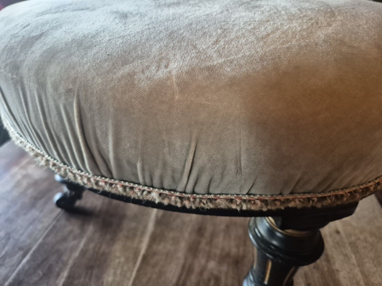 A Gorgeous Aesthetic Movement Ebonised Velvet Boudoir Chair Corinthian Columns photo buy