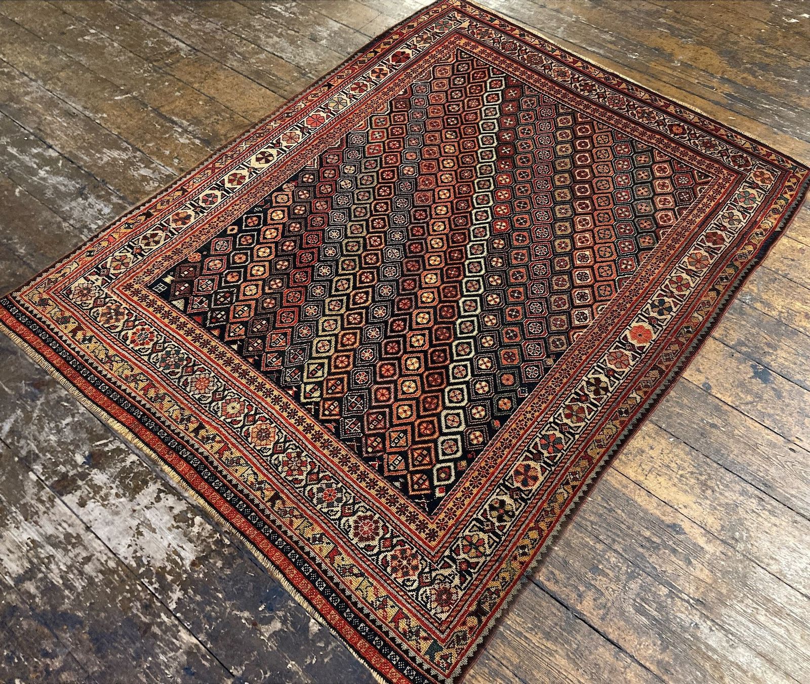 Antique Tribal Qashqai Rug 1.81m X 1.38m photo 2900.0