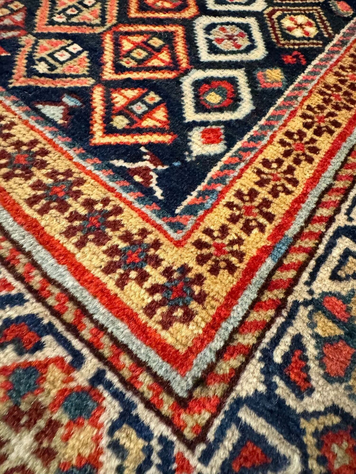 photo for sale Antique Tribal Qashqai Rug 1.81m X 1.38m