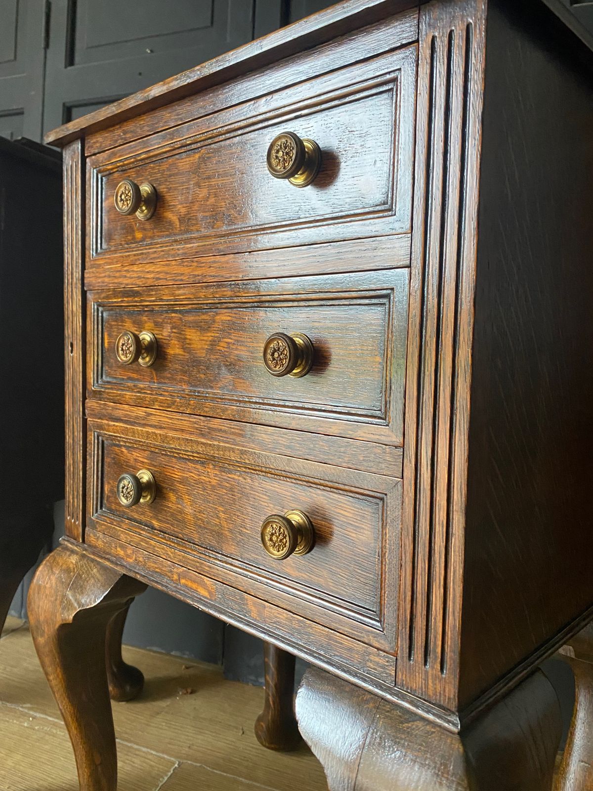 Pair Of Victorian Oak Collectors/Bedside Cabinets photo furniture