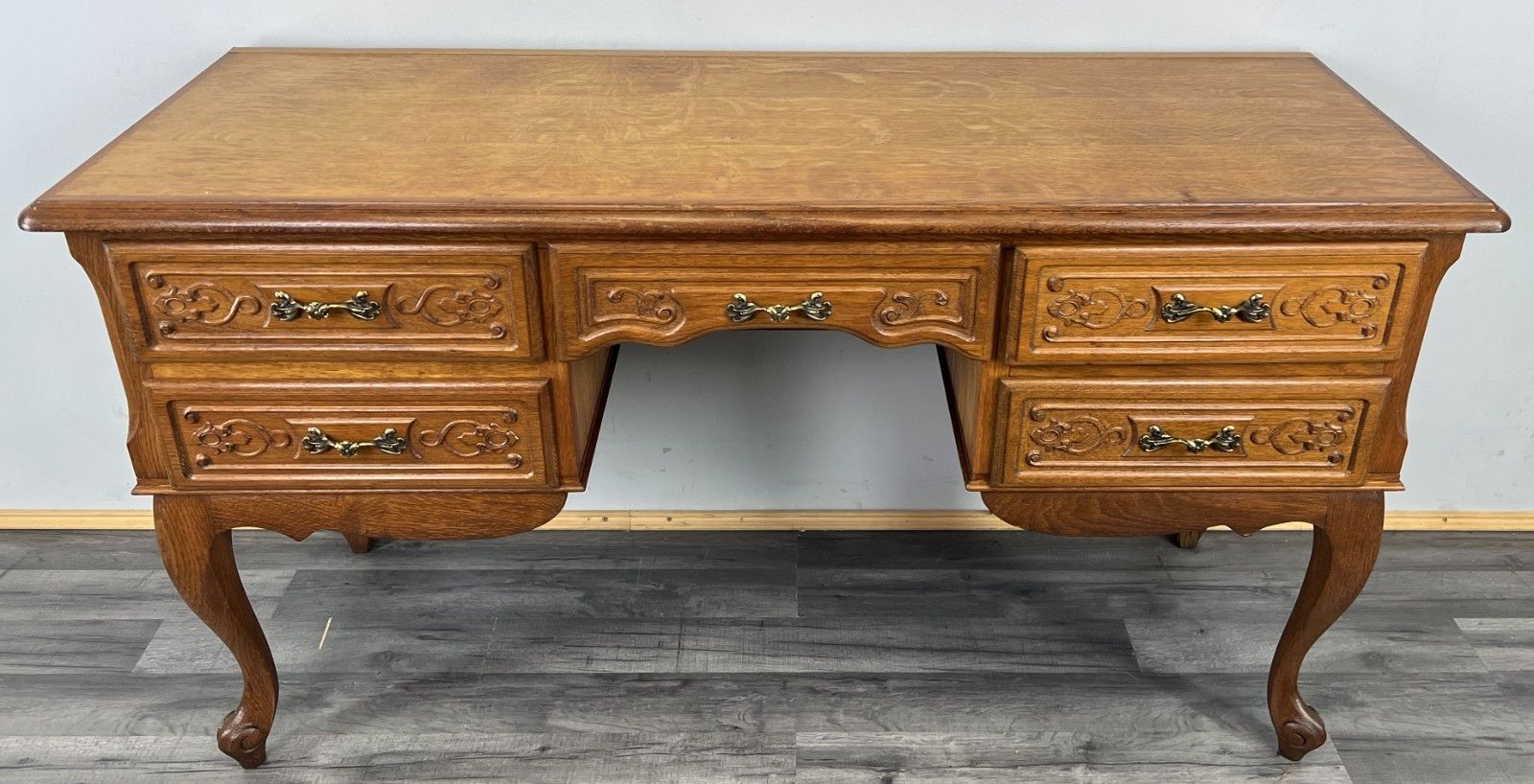 Cabinet Vintage French Louis XVI Style Carved Five Drawer Sideboard Lot 4805