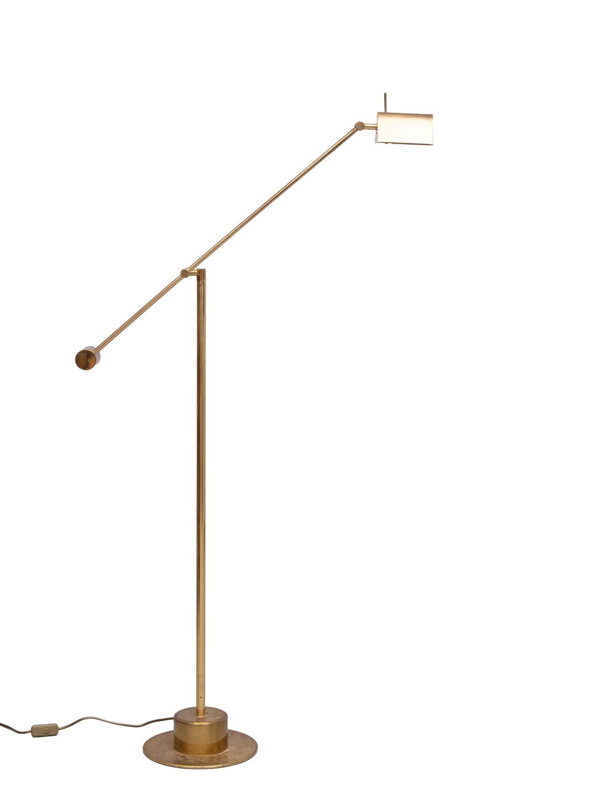 Hillebrand Brass Counter Balance Floor Lamp 1980s Germany photo 995.0