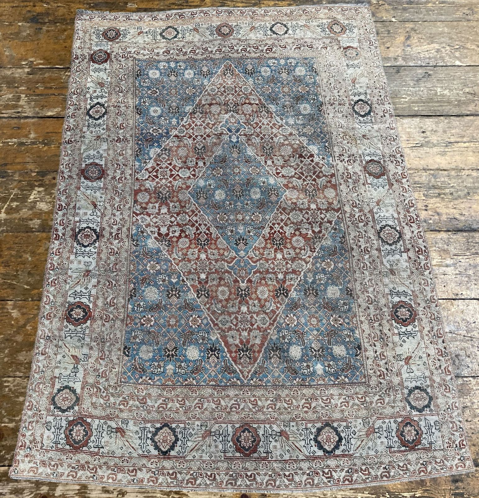 Antique Tabriz Rug 1.68m X 1.16m photo Textiles