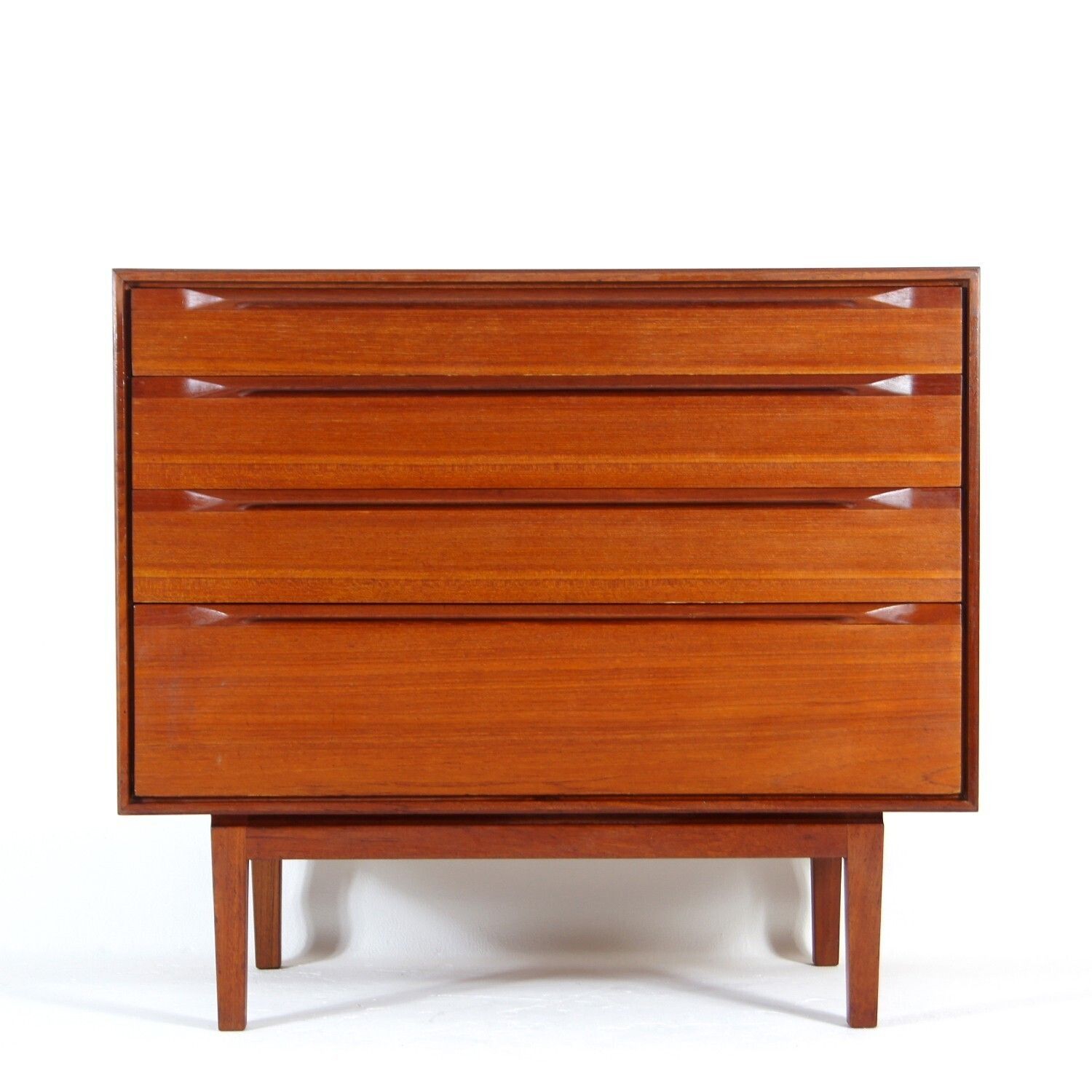 Retro Vintage Danish Teak Ib Kofod Larsen Chest Of Drawers Mid Century 60s 70s
