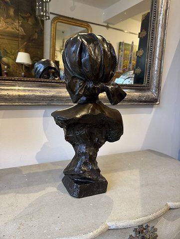 Large Art Nouveau Bust After Villanis photo for sale