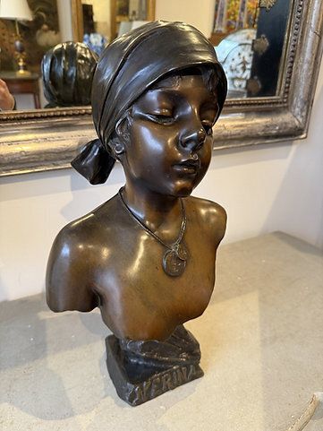 Large Art Nouveau Bust After Villanis photo Art