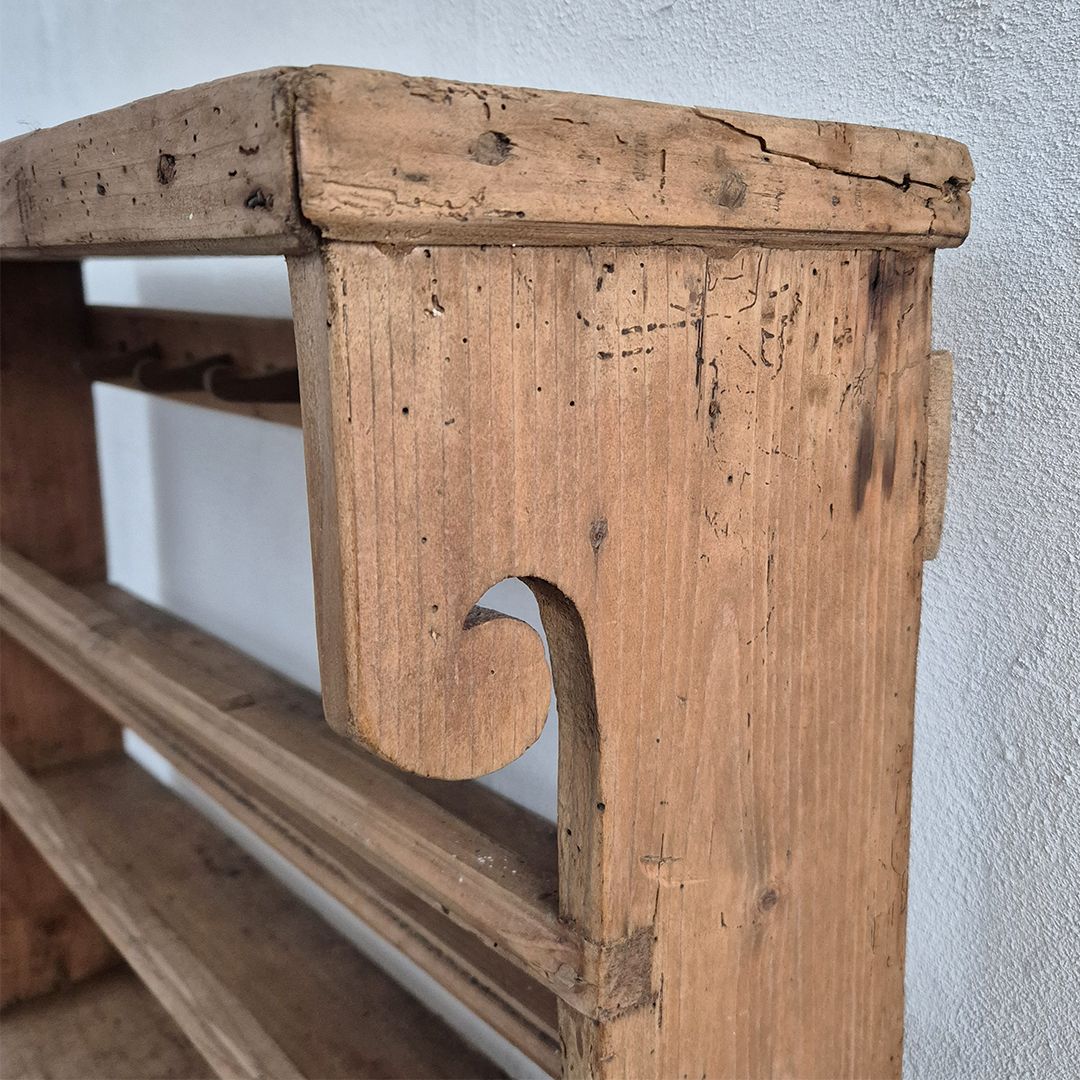 Rustic Wooden Kitchen Dresser: Farmhouse Antique Primitive Folk Style photo buy