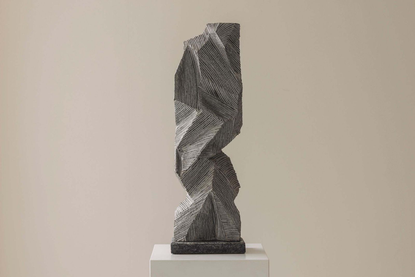 Abstract Sculpture Carved From Natural Stone By Marc Verdoodt, Belgium 1980s. photo Art