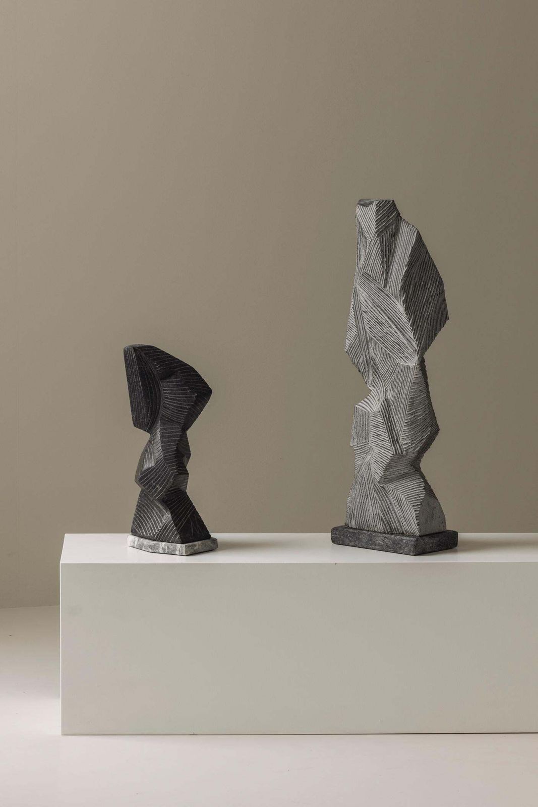 photo buy Abstract Sculpture Carved From Natural Stone By Marc Verdoodt, Belgium 1980s.