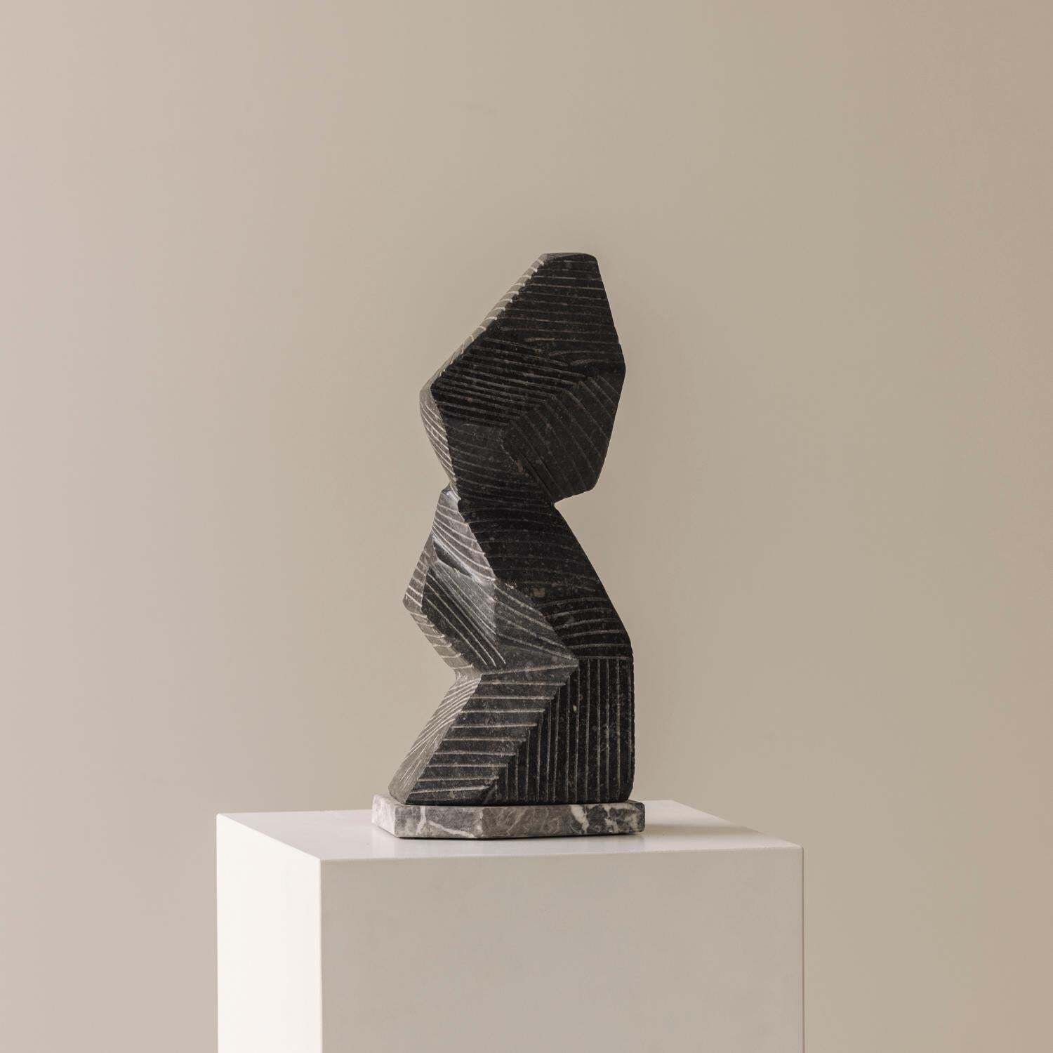 photo furniture Abstract Sculpture Carved From Natural Stone By Marc Verdoodt, Belgium 1980s.