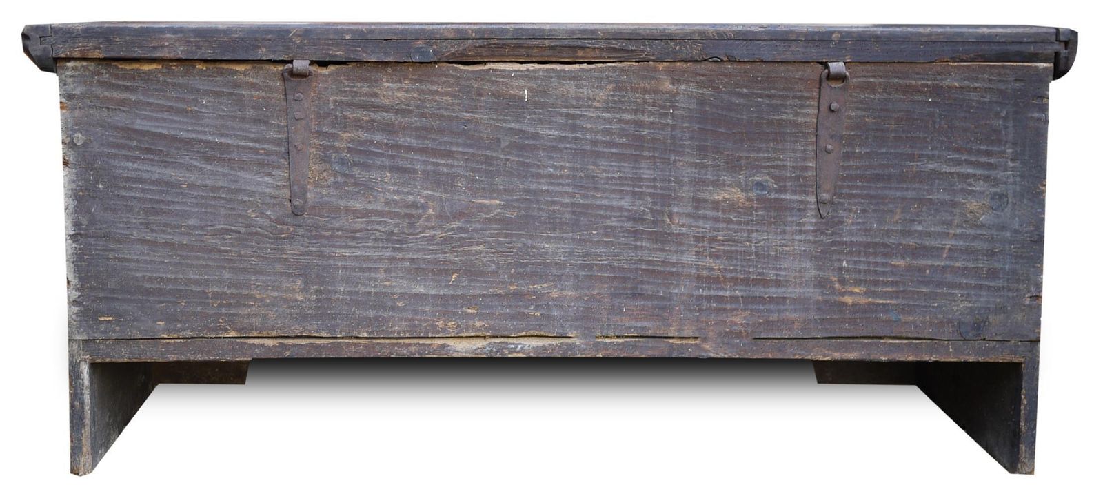 photo vinterior 18th Century Blanket Chest Blue And Red Painted