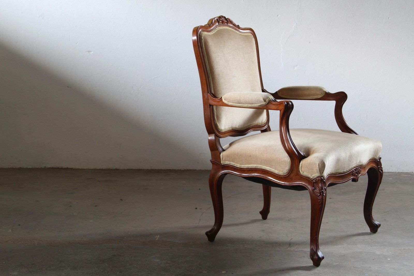 photo furniture Pair Of Vintage Danish Antique 18th Century Lounge Chair, Style Of Louis XV