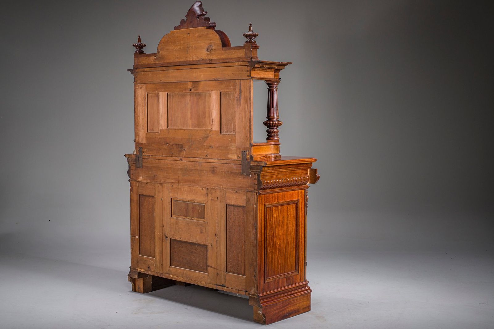 Neo Baroque German Buffet Cabinet In Walnut & Mahogany, 1890s photo for sale