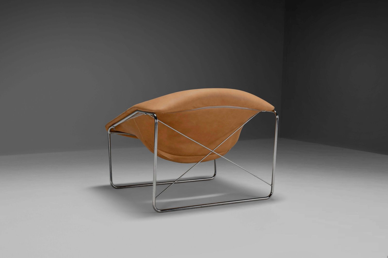 Leather And Chrome Olivier Mourgue Cubique Chair By Airborne, France 1968 photo 4171.0
