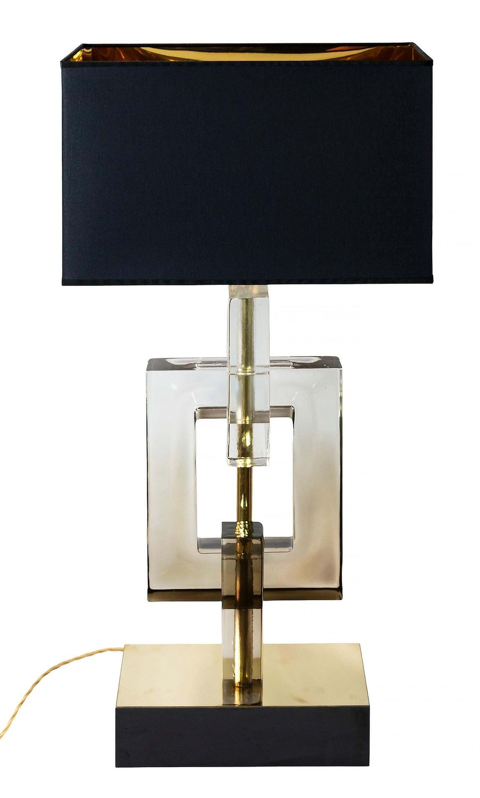Pair Of Large Italian Table Lamps In Murano Glass photo for sale