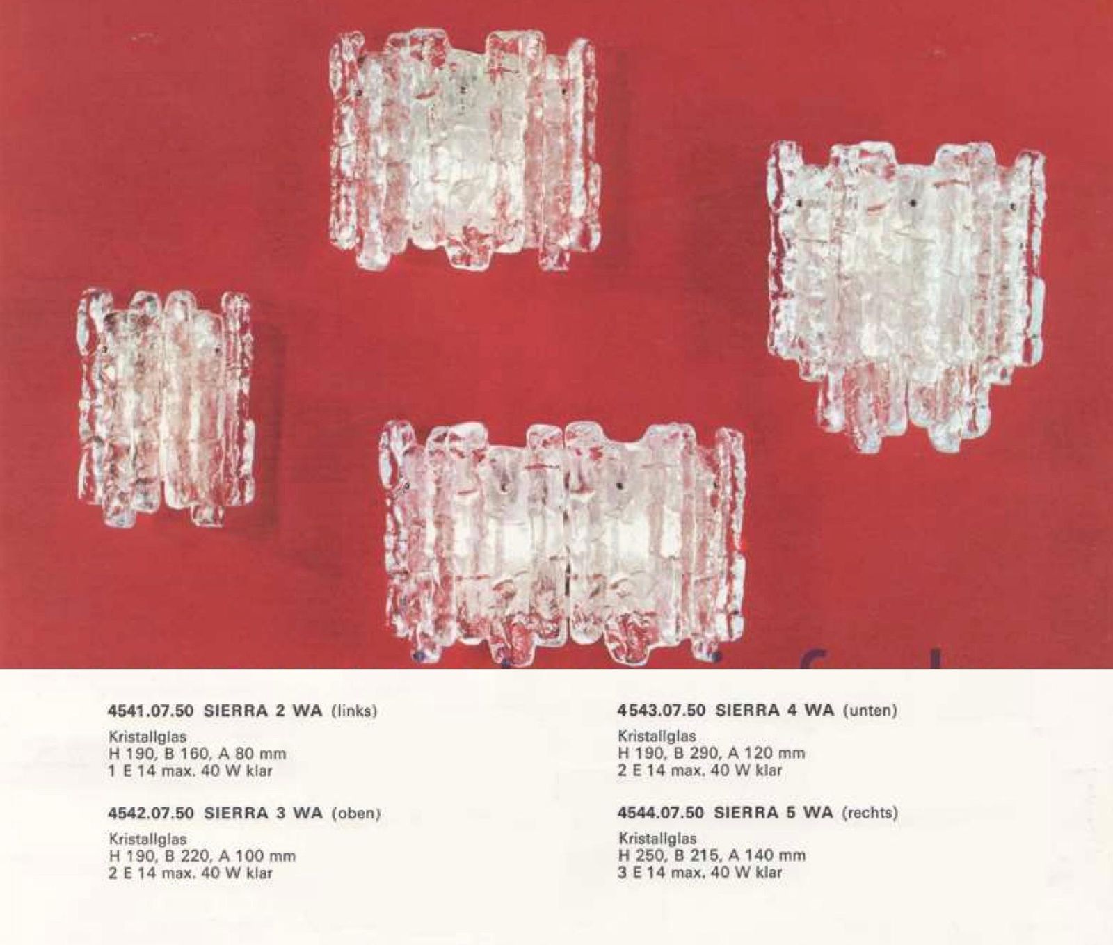Austrian Midcentury Ice Glass Chandelier By Kalmar, Model "Sierra", 1970s photo 606.0
