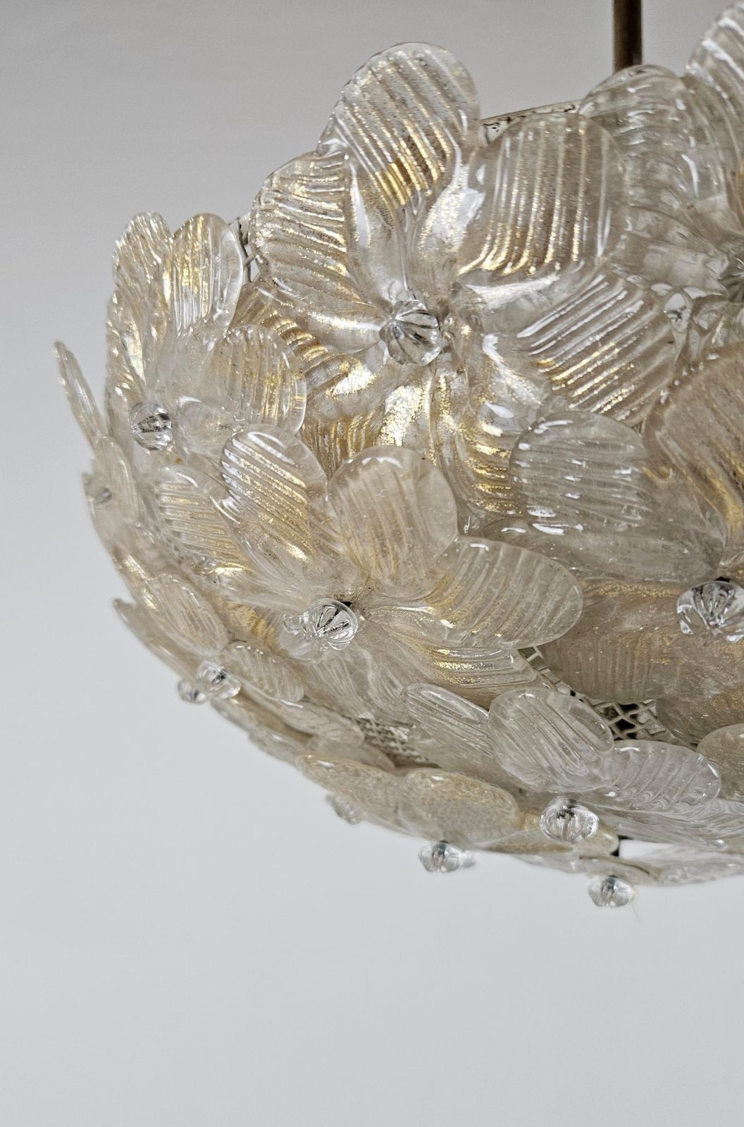 Murano Glass Flower Basket Chandelier By Barovier & Toso, Italy photo 2491.0