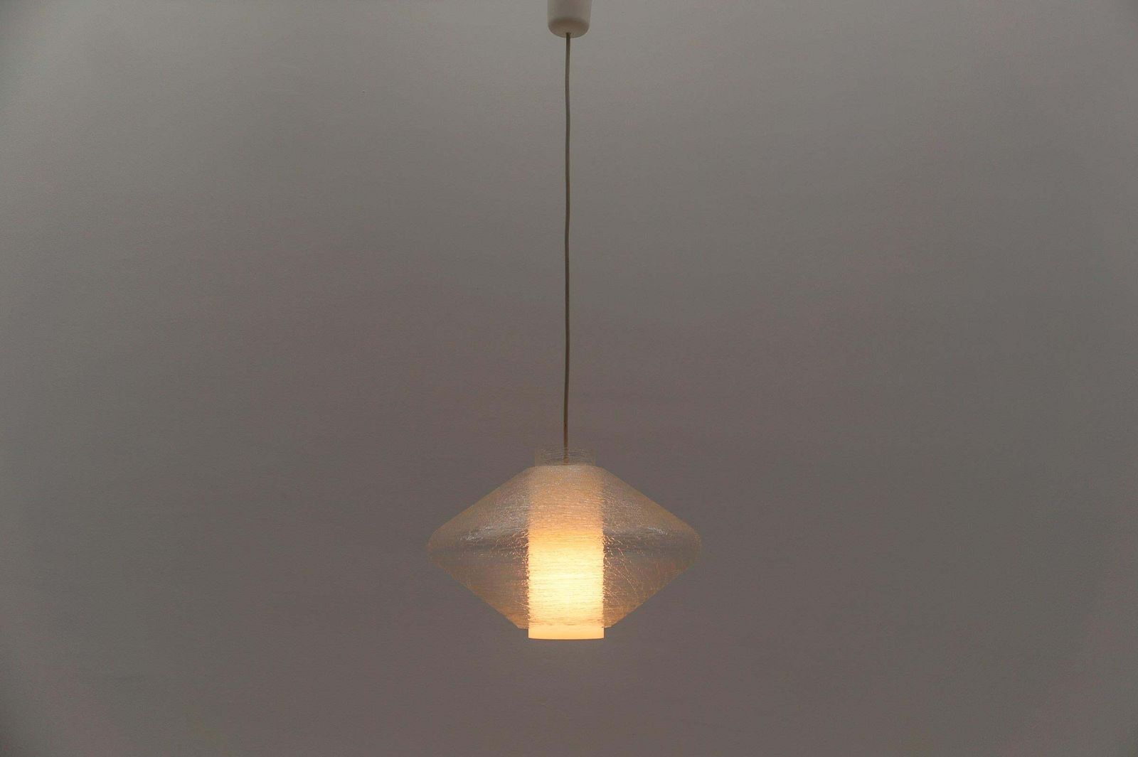 Double Glass Shade In Opal And Textured Glass In The Wagenfeld Style, 1960s photo Lighting