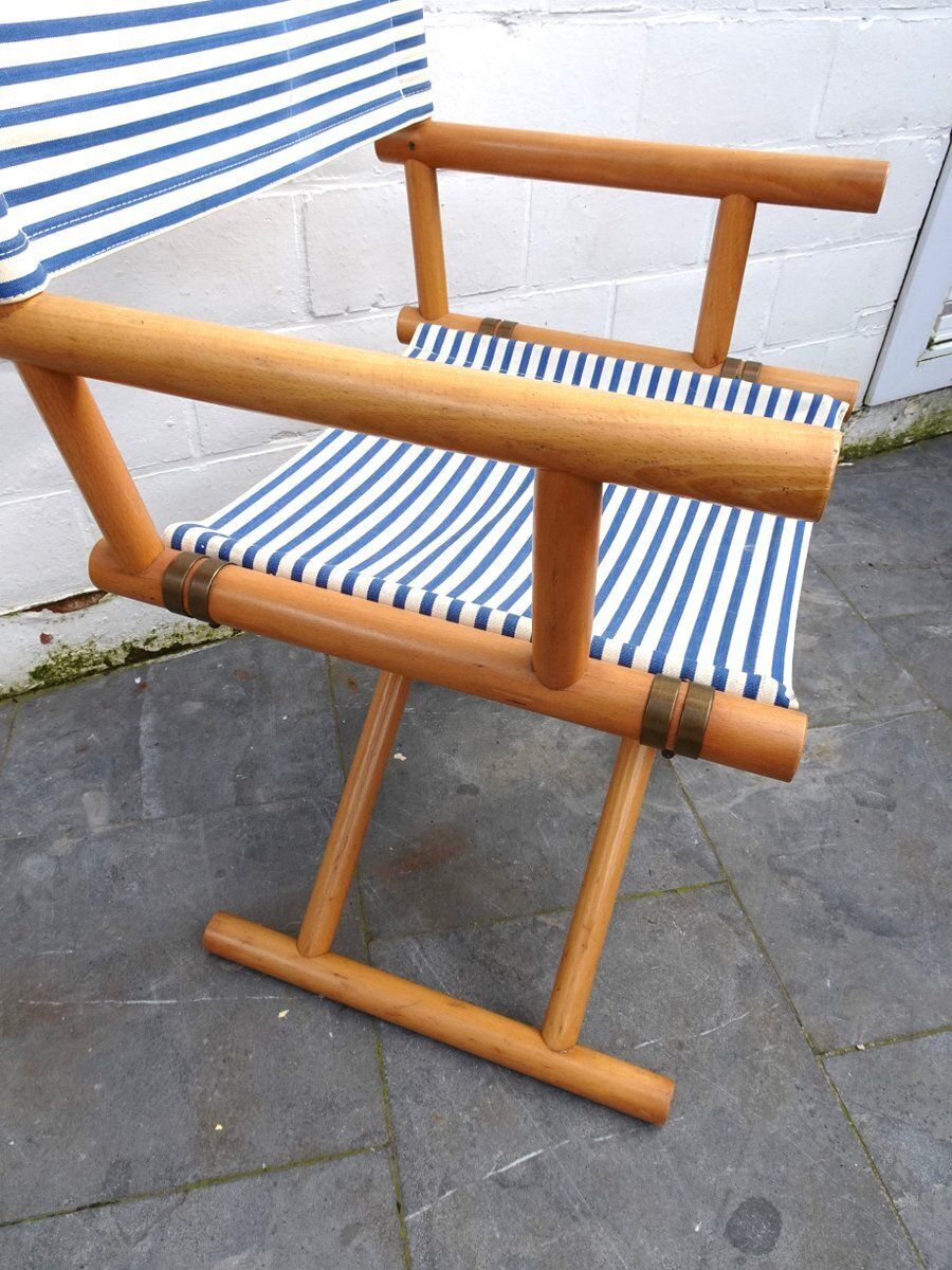Vintage Folding Directors Chair By Sune Lindström, 1970s photo for sale