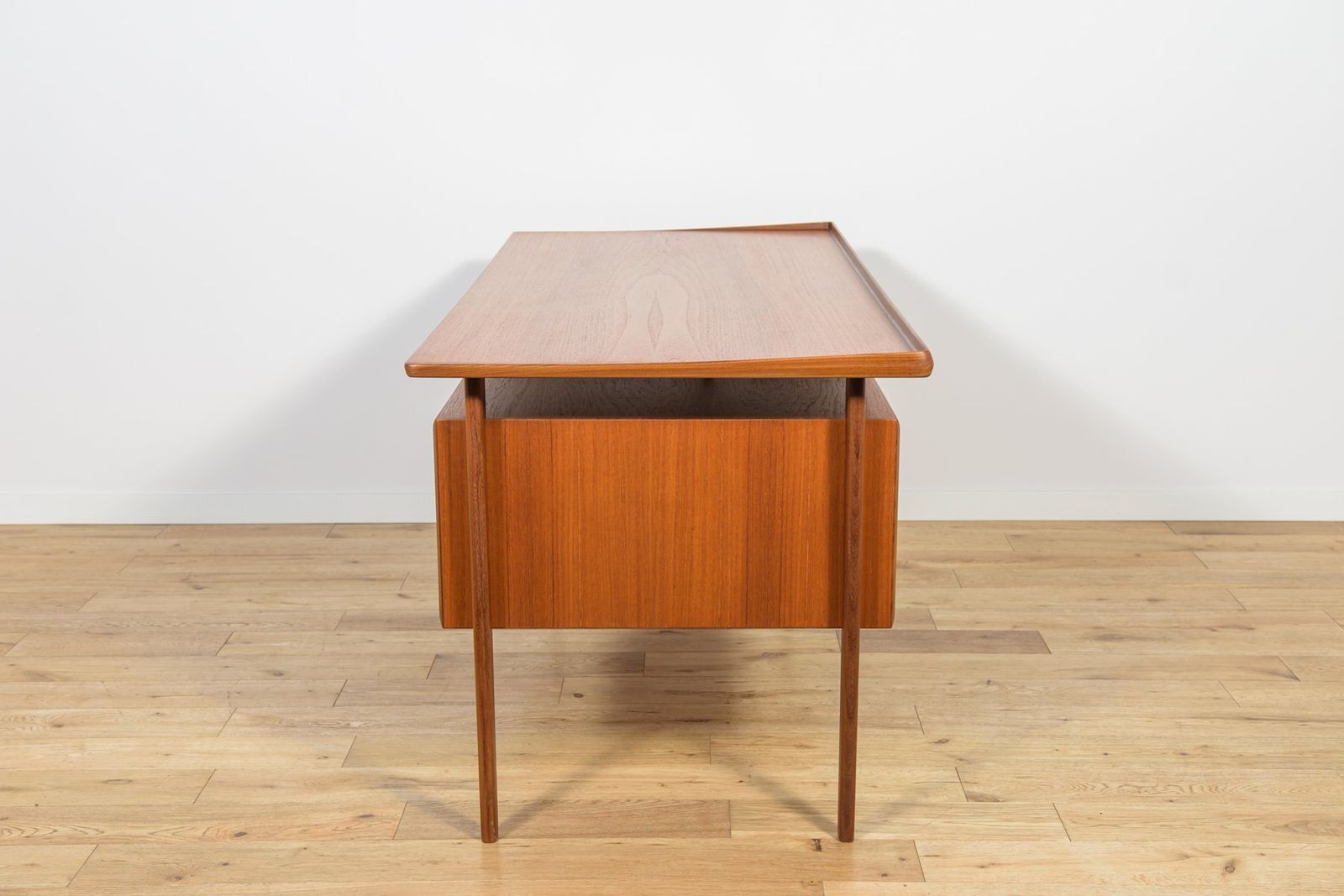 Mid Century Freestanding Teak Desk By Peter Løvig Nielsen For Loviq, 1960s photo 3229.0