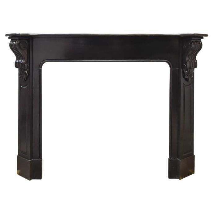 Black Marble Modillion Fireplace Mantle Surround 19the Century