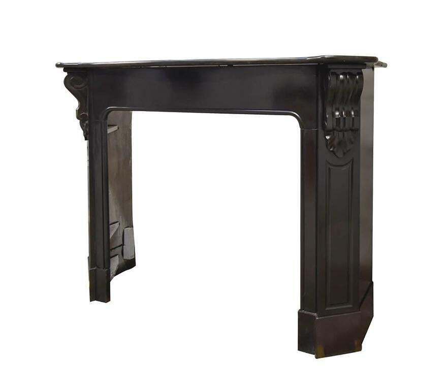 Black Marble Modillion Fireplace Mantle Surround 19the Century photo for sale