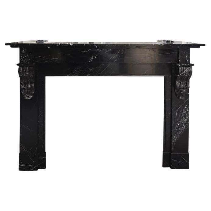 Antique Marble Fireplace Mantel Type Louis XVI 19th Century