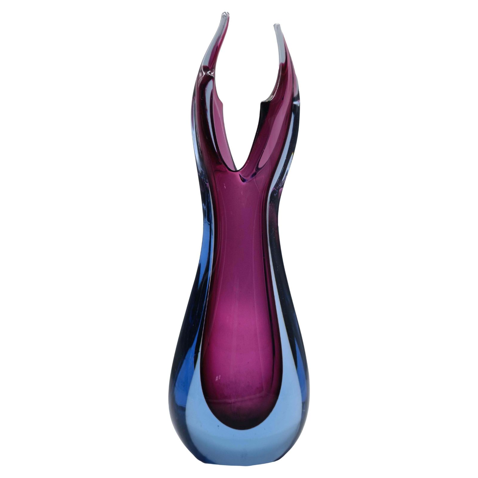 Flavio Poli For Seguso Submerged Murano Glass Vase, Italy 1960s