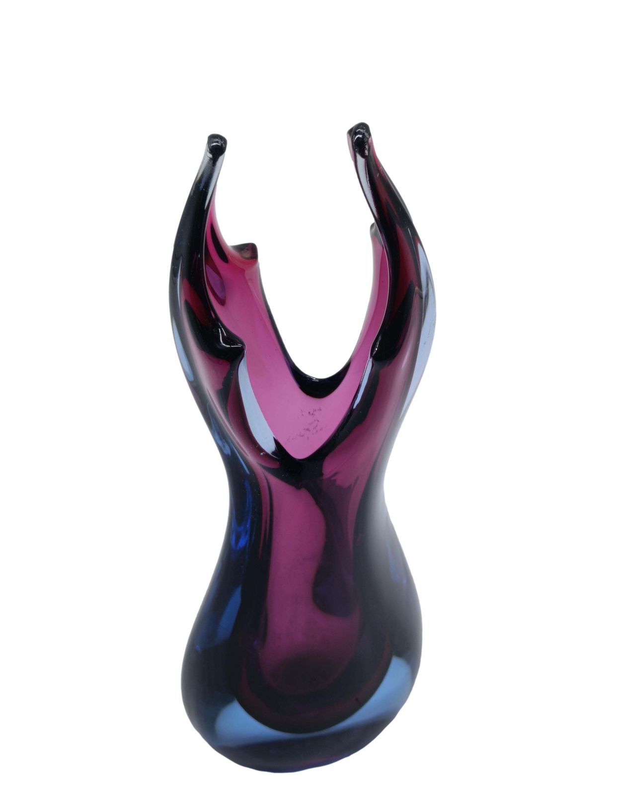 Flavio Poli For Seguso Submerged Murano Glass Vase, Italy 1960s photo Home Decor