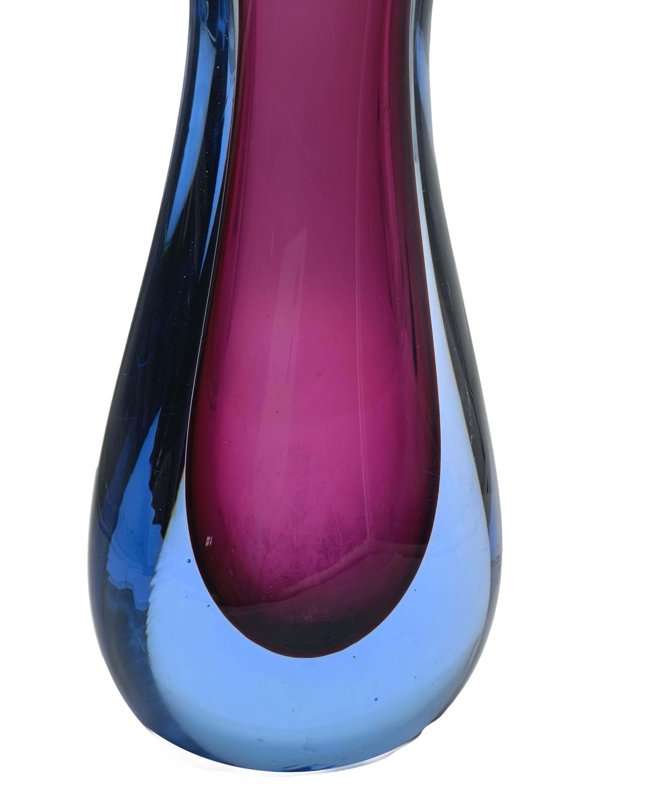 Flavio Poli For Seguso Submerged Murano Glass Vase, Italy 1960s photo vinterior
