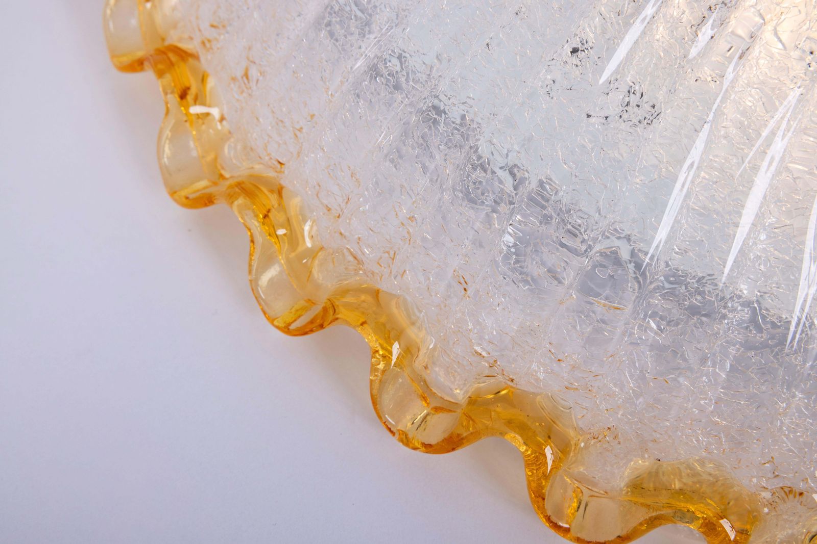 1 Of 2 Orange Murano Glass Ceiling Fixture, Murano, Italy, 1970 photo buy