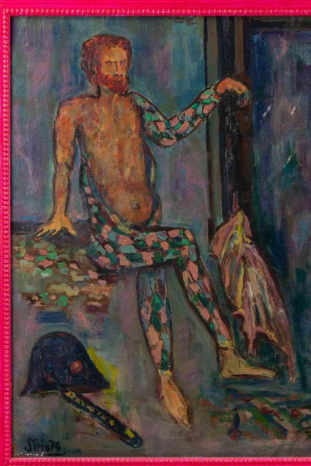Sirio Pellegriniharlequin At Rest   Paint By Sirio Pellegrini   19741974 photo furniture