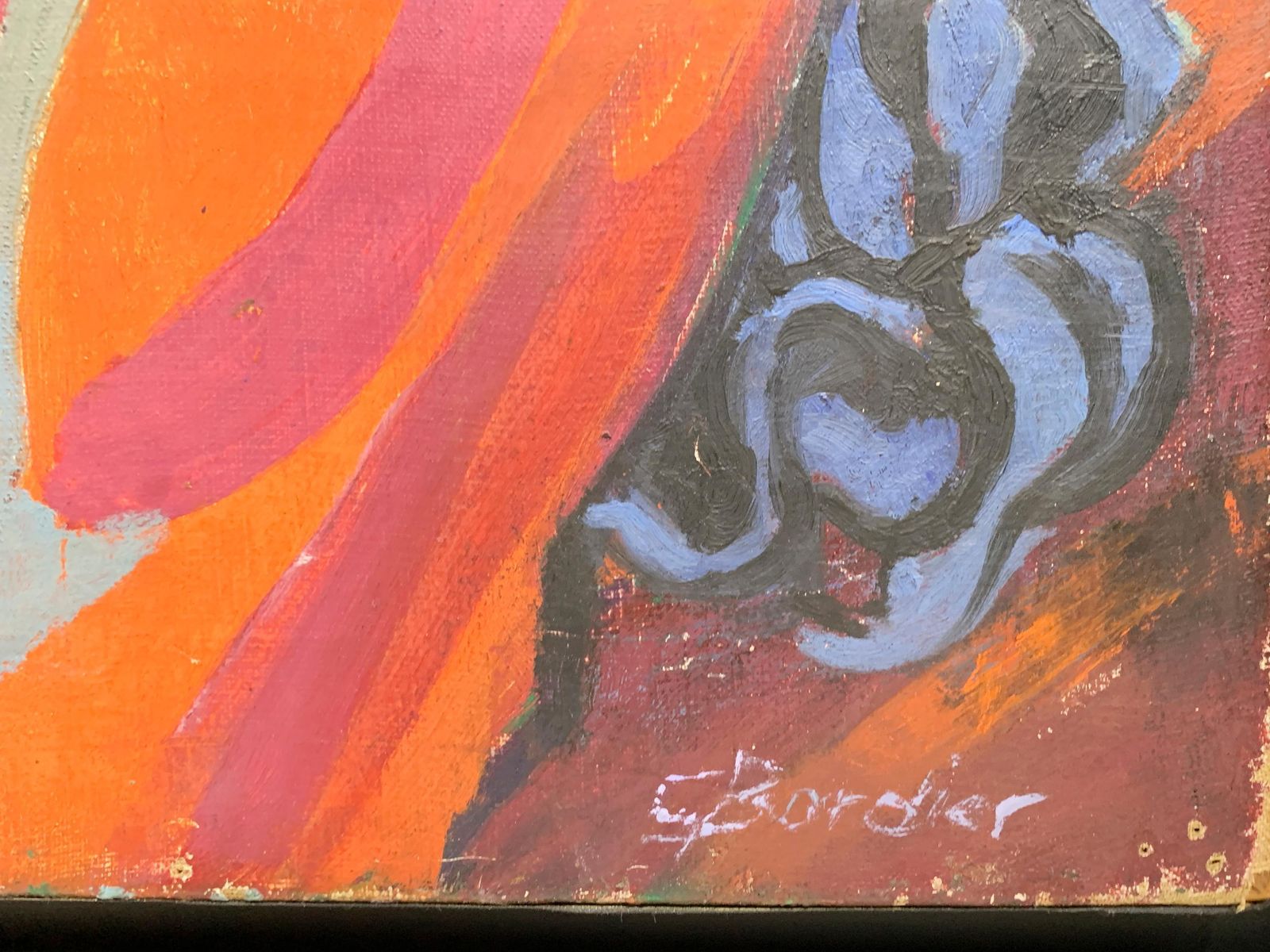 photo furniture Mid Century Fauvist Expressionist Oil Painting Of Nudes Signed "G. Bordier"