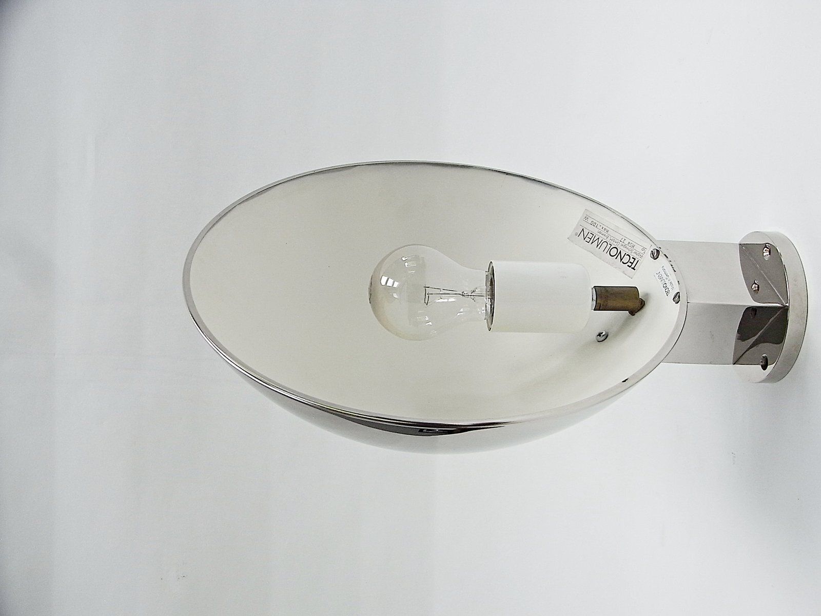 Bowl Shaped Msw 27 Wall Sconce In Nickel Plated Metal By Mart Stam 1927 For Technolumen, Germany photo for sale