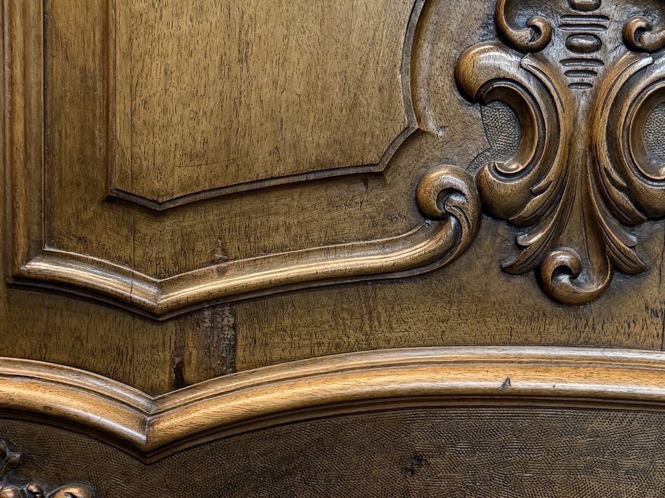 Large 19th Century French Walnut Triple Armoire Wardrobe photo vintage