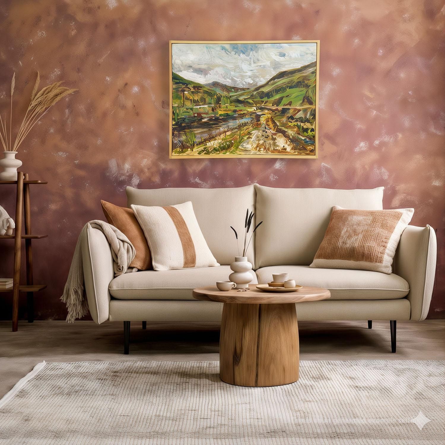 Glen Orchy / Balmally – Scottish Landscape, 1977 Oil Painting Alexander Michael photo furniture