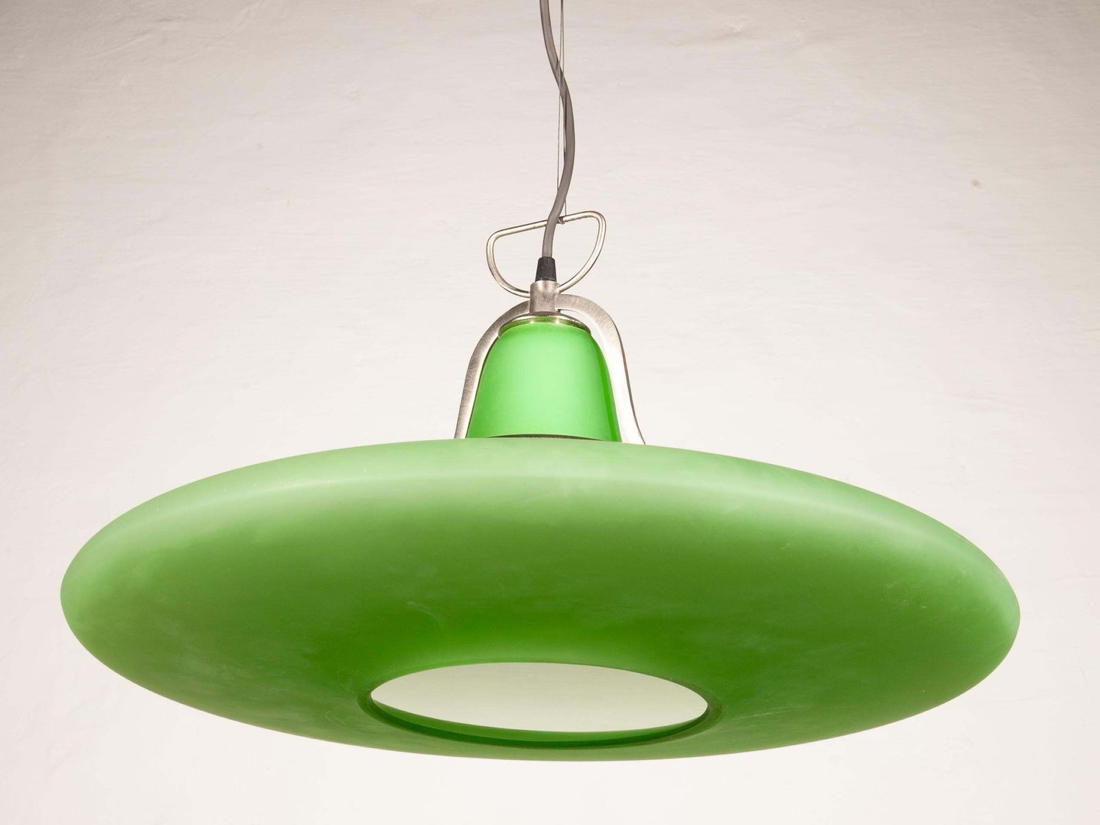 Av Mazzega Art Green Glass Chandelier Made In Italy, 1980s photo vintage