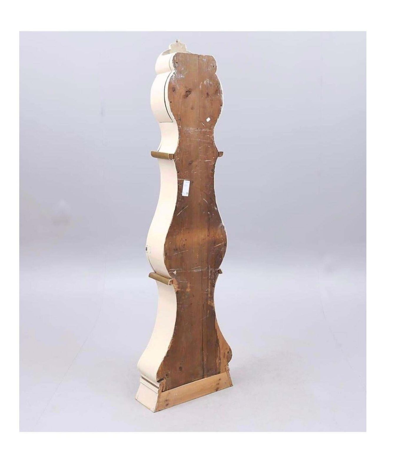 Swedish Mora Clock Antique White Svangd Model Early 1800s Antique A photo Home Decor