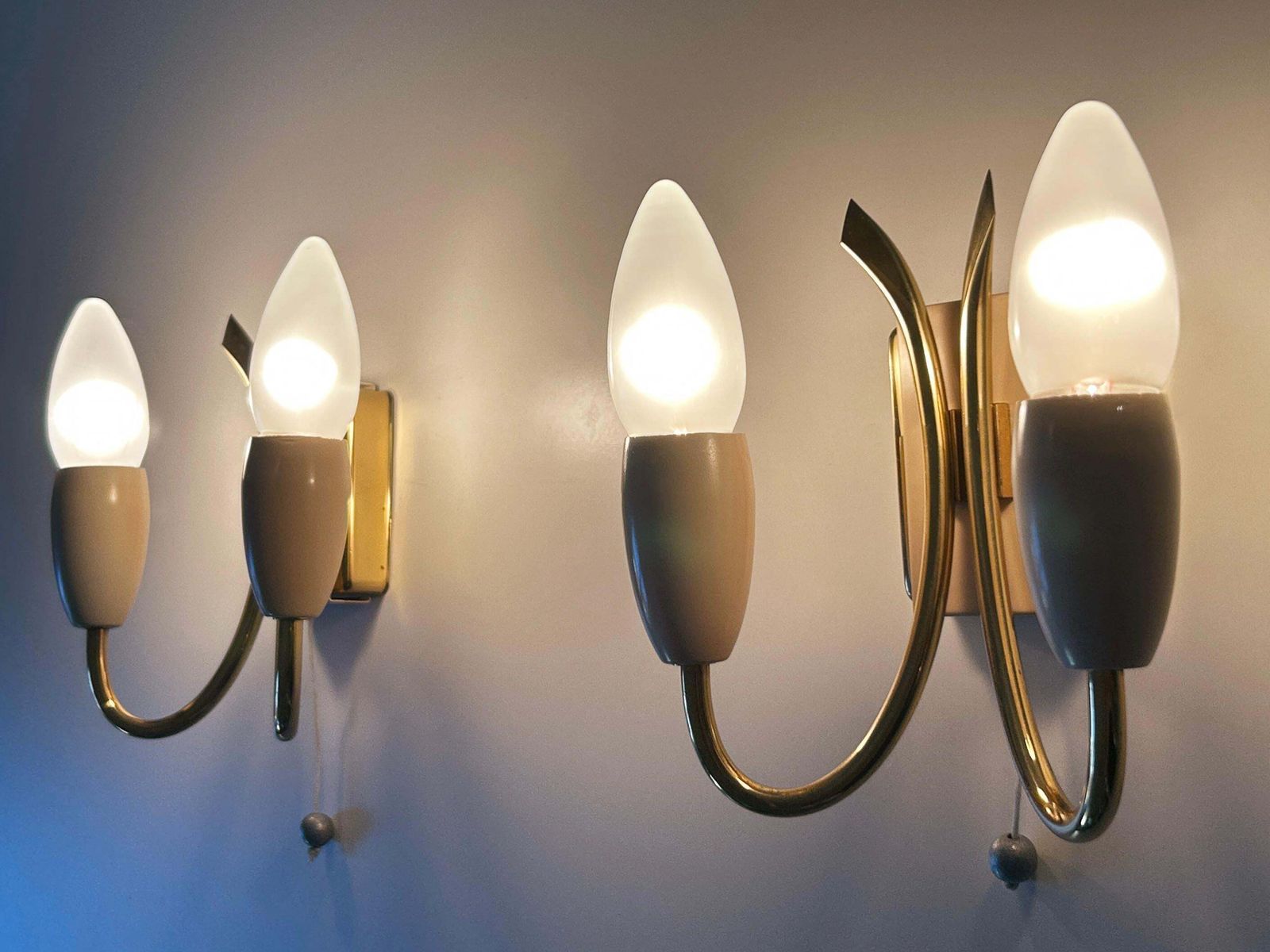 Lighting Set Of Two Lovely Mid Century Sputnik Sconces Or Wall Lights Germany 1950s photo