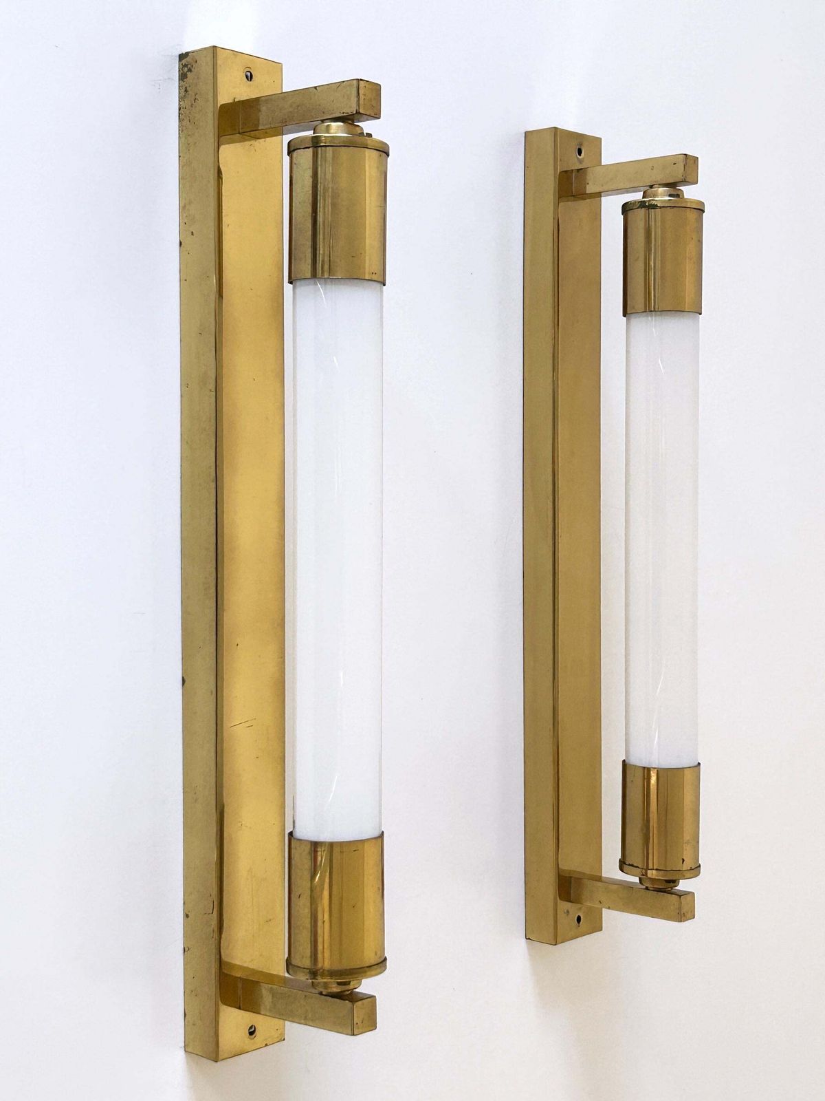 Set Of Two Rare Art Deco Bauhaus Bedside Sconces Or Wall Lamps Germany 1950s photo furniture