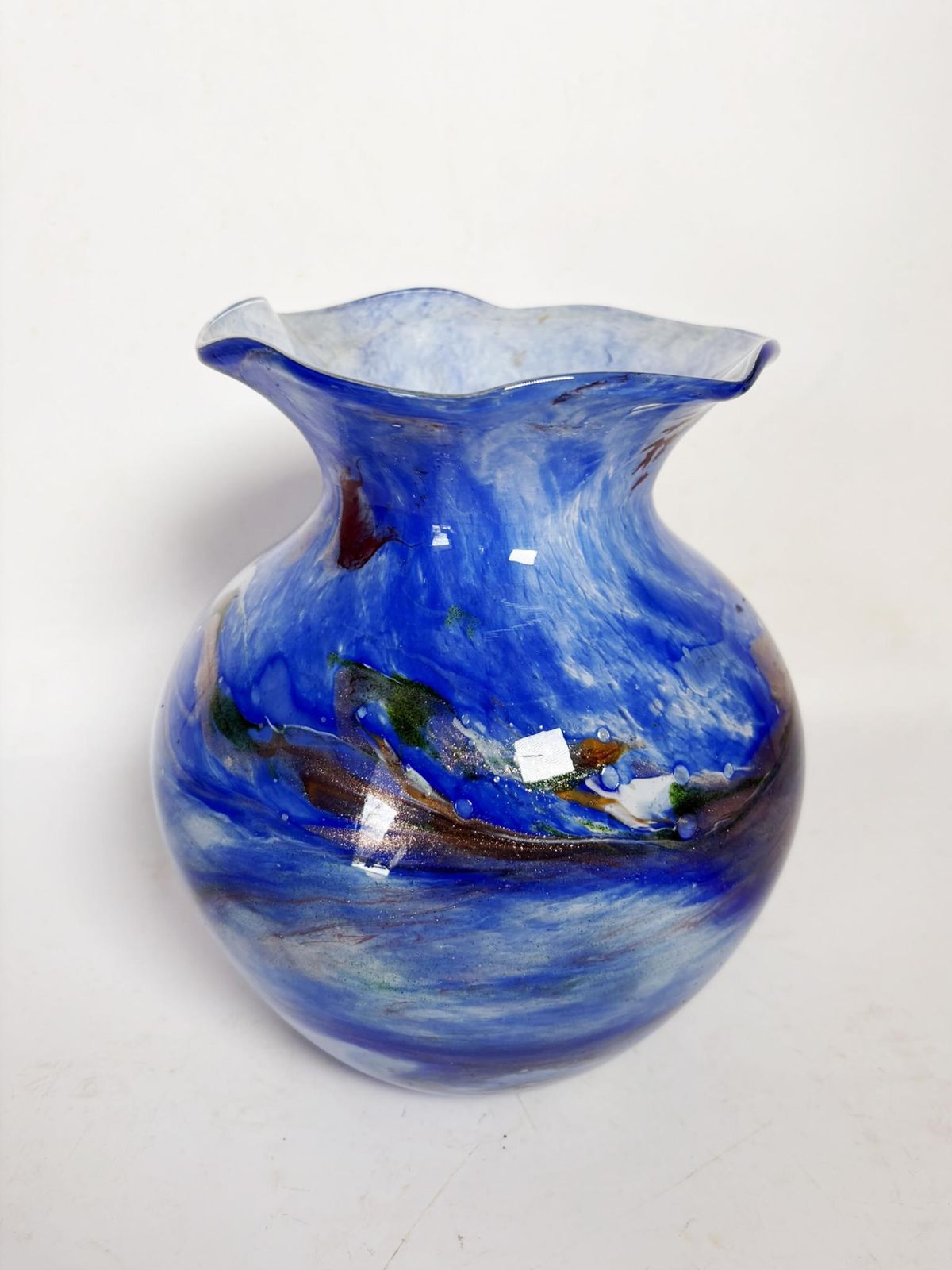 Blue Vase In Italian Glass, 1970, Italy photo Home Decor