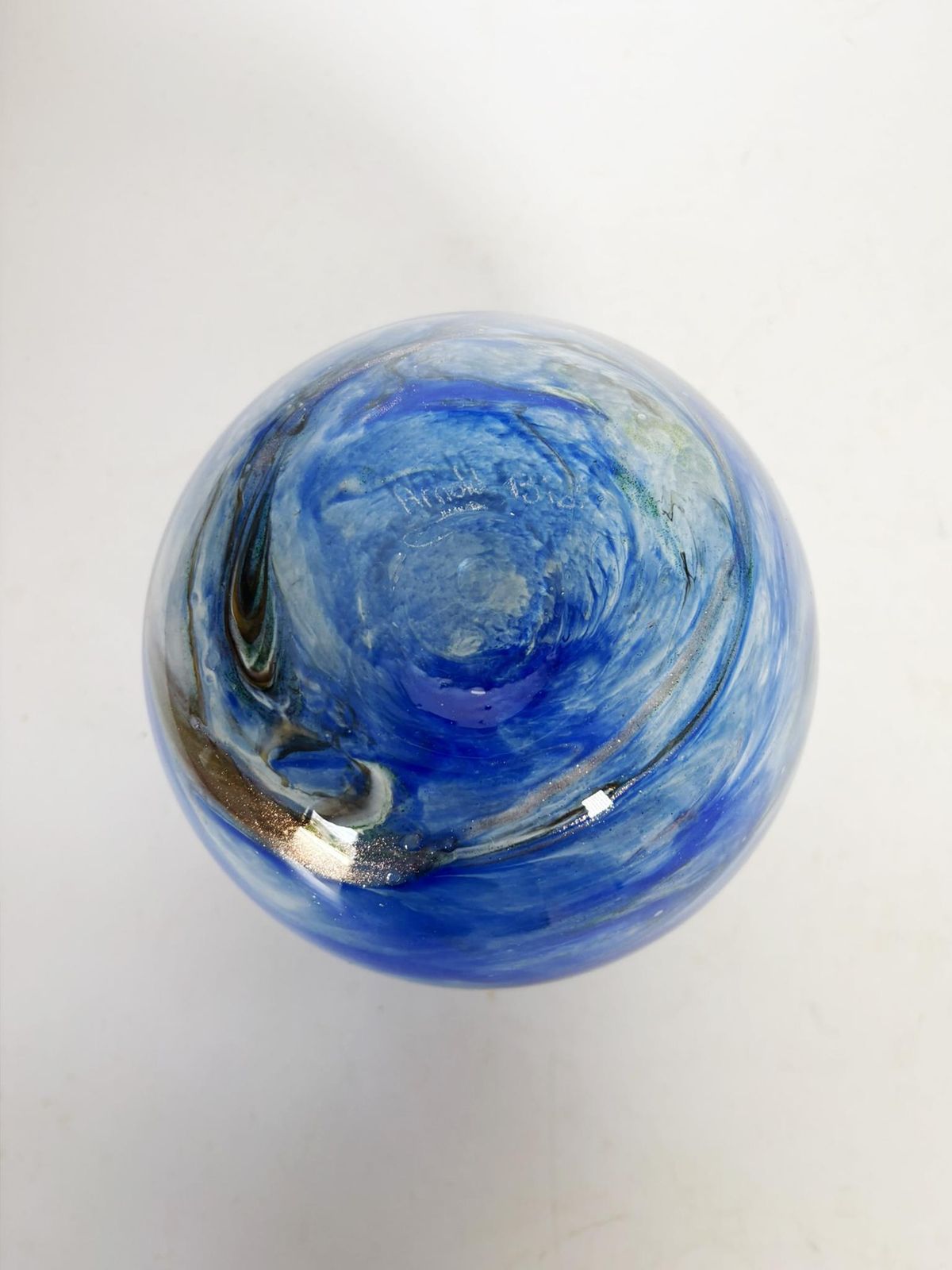 photo furniture Blue Vase In Italian Glass, 1970, Italy