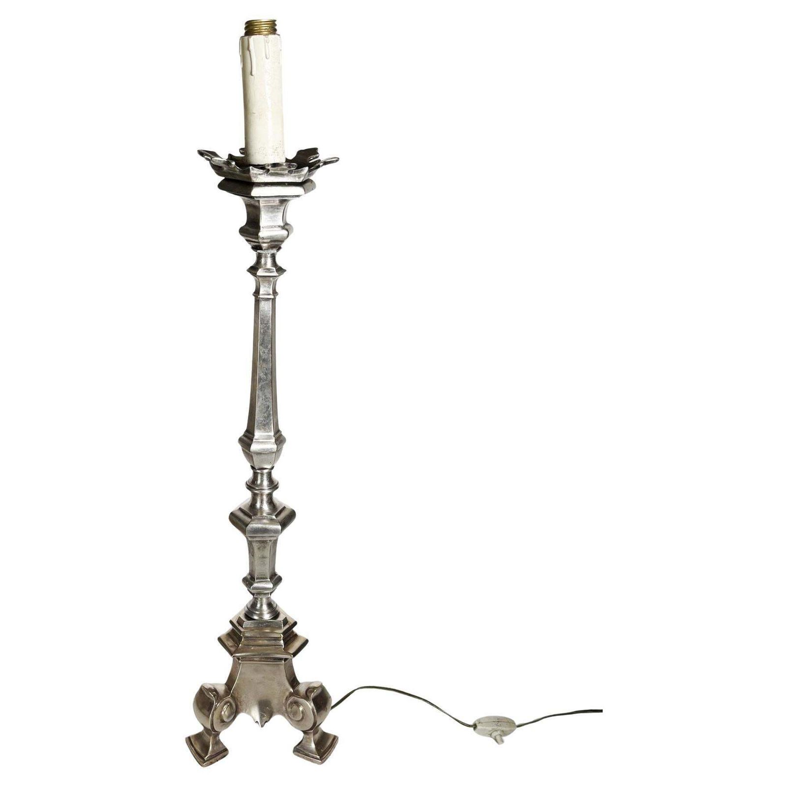 Metal Candelabra Lamp, France, 1970