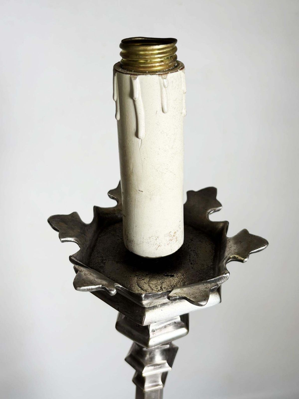 Metal Candelabra Lamp, France, 1970 photo Lighting