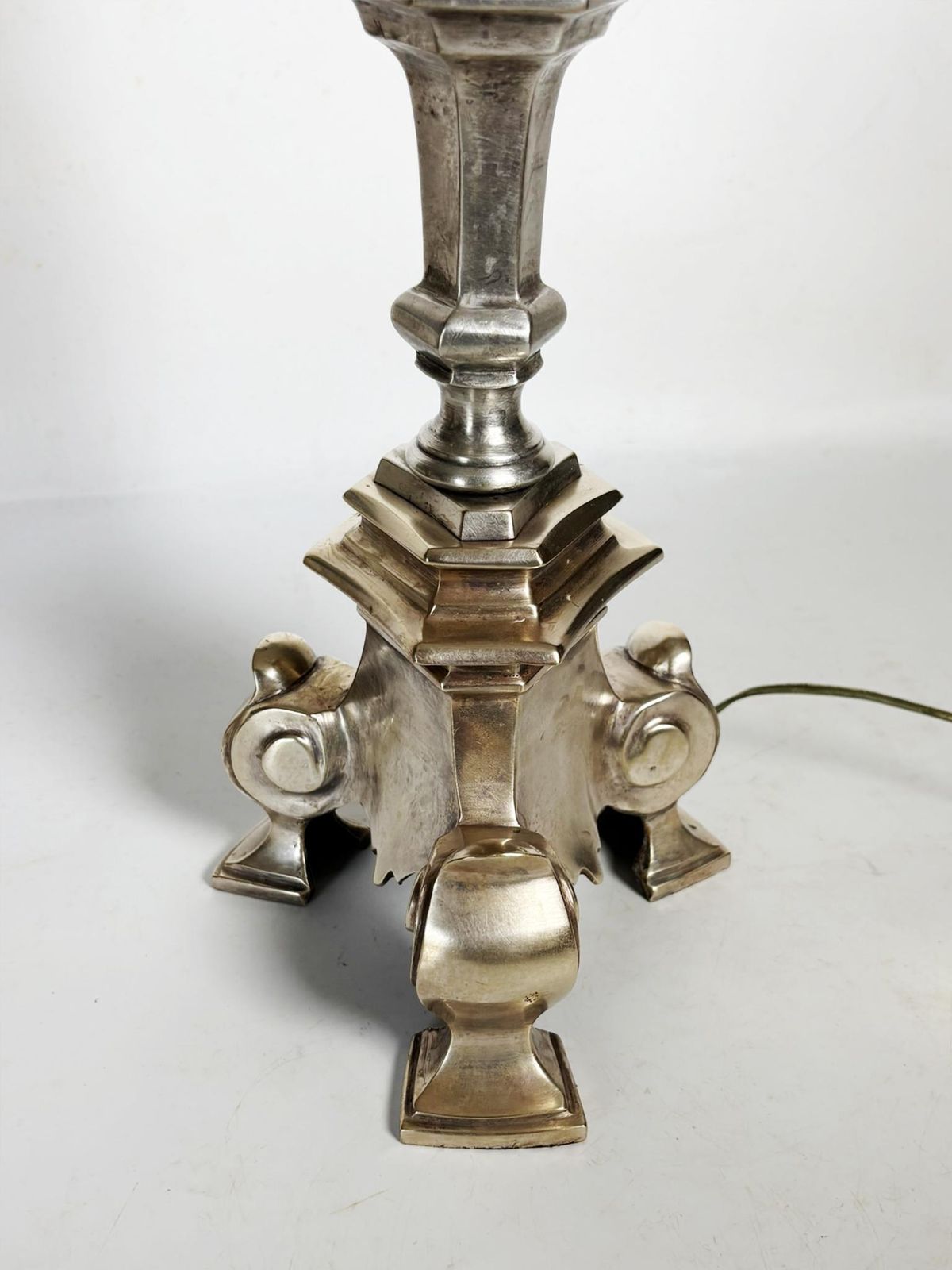 Metal Candelabra Lamp, France, 1970 photo vinterior