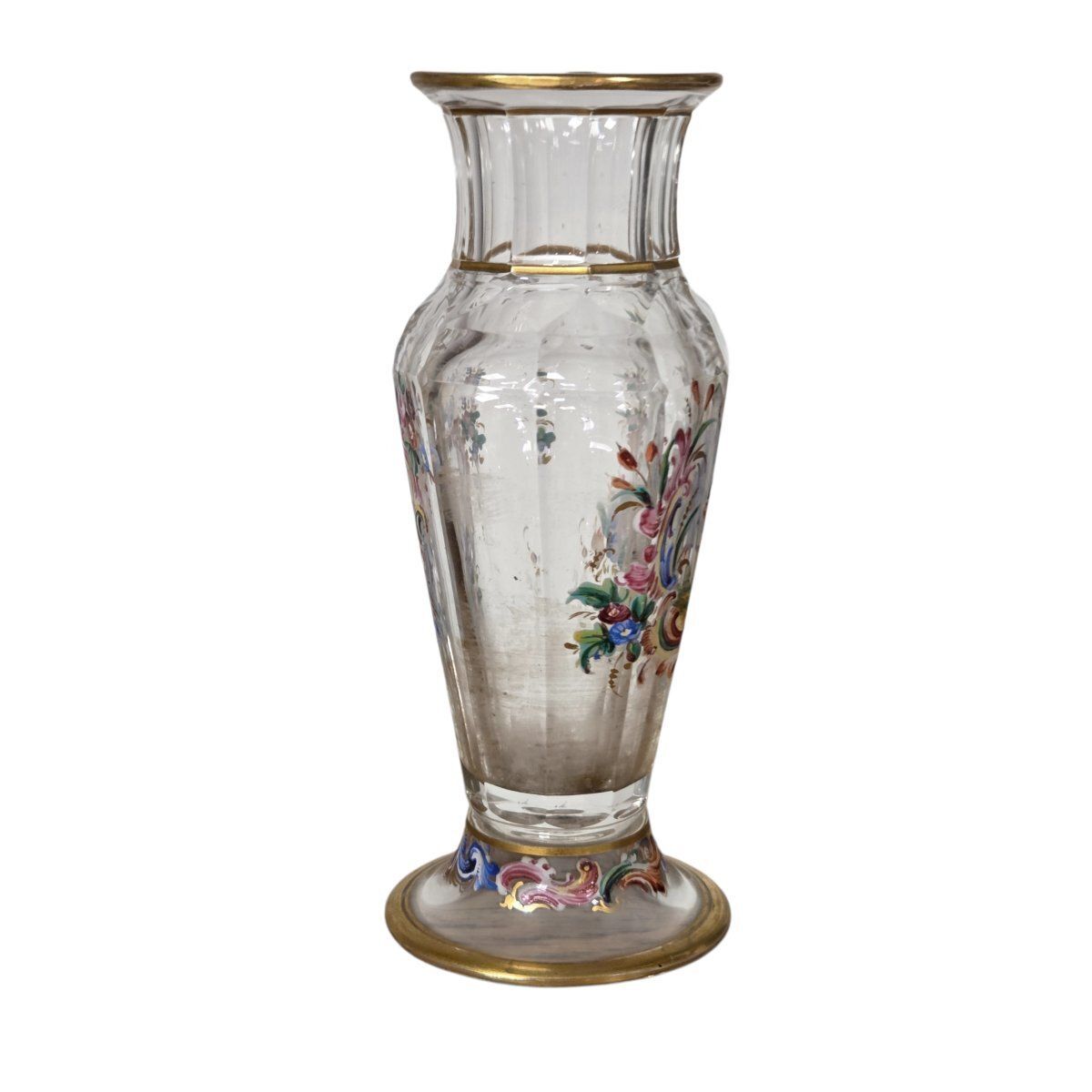 Petit vase d'époque en verre émaillé, Vienne, fin du XIXe siècle photo for sale