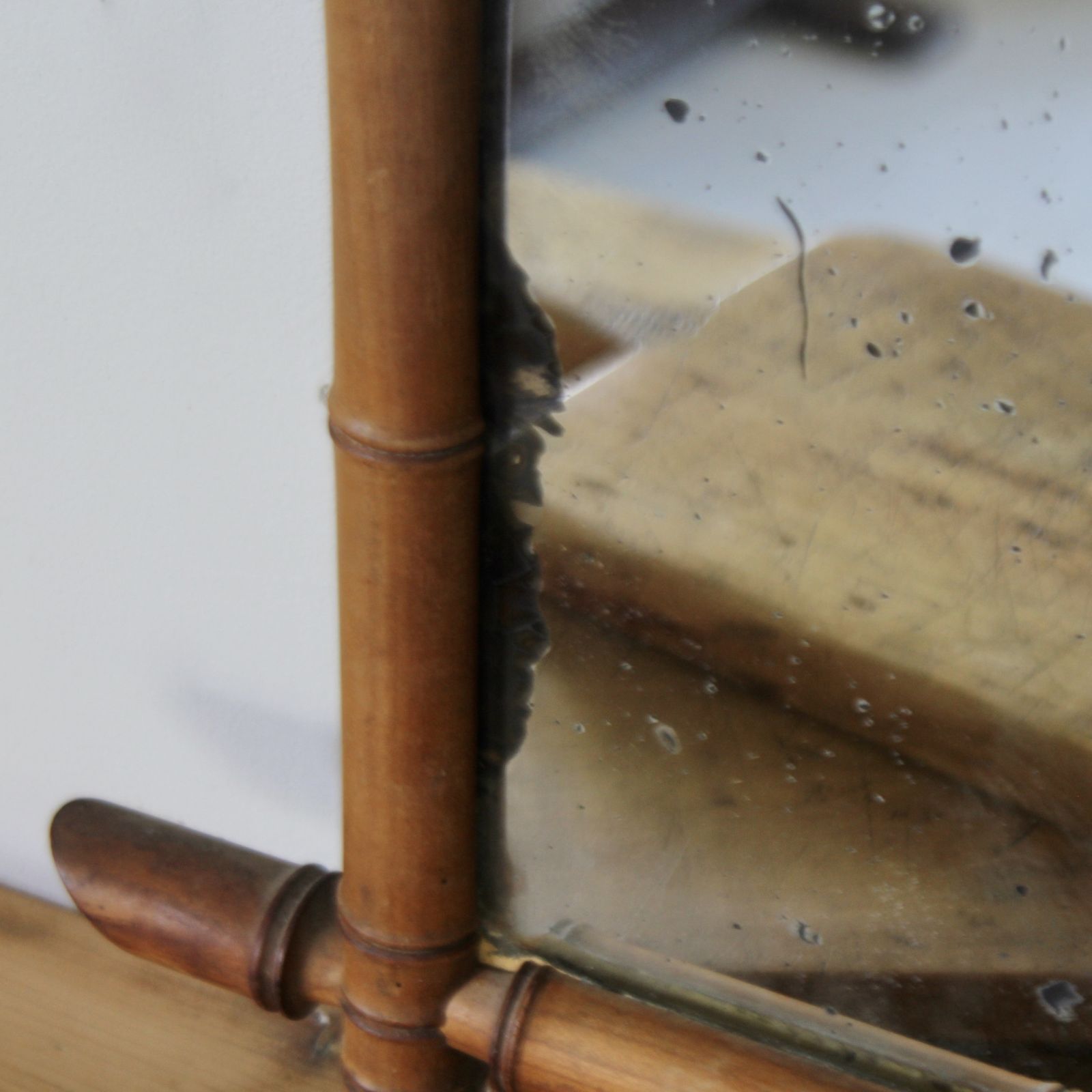 1920s French Faux Bamboo Mirror photo for sale