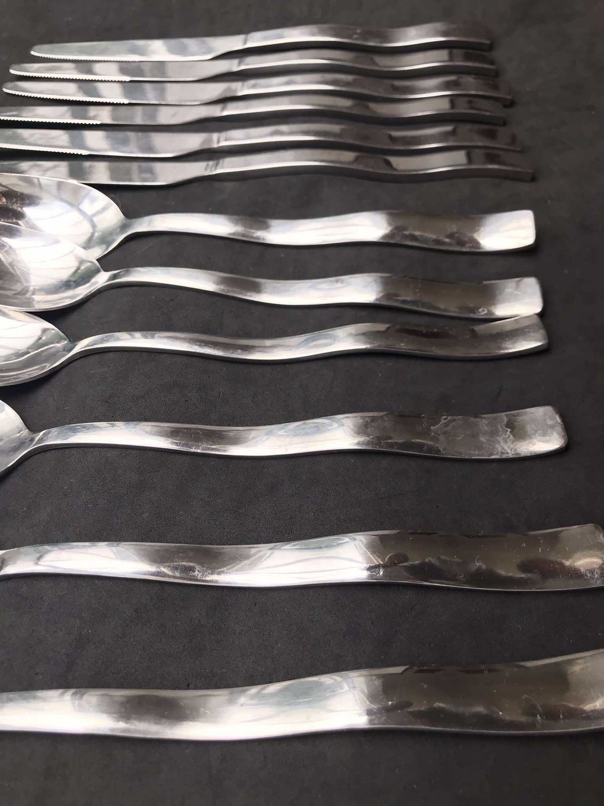 Flatware Set For 6 Stainless Steel Design Cutlery Modernist Design Post Modern French Cutlery Set Wedding Gift photo buy