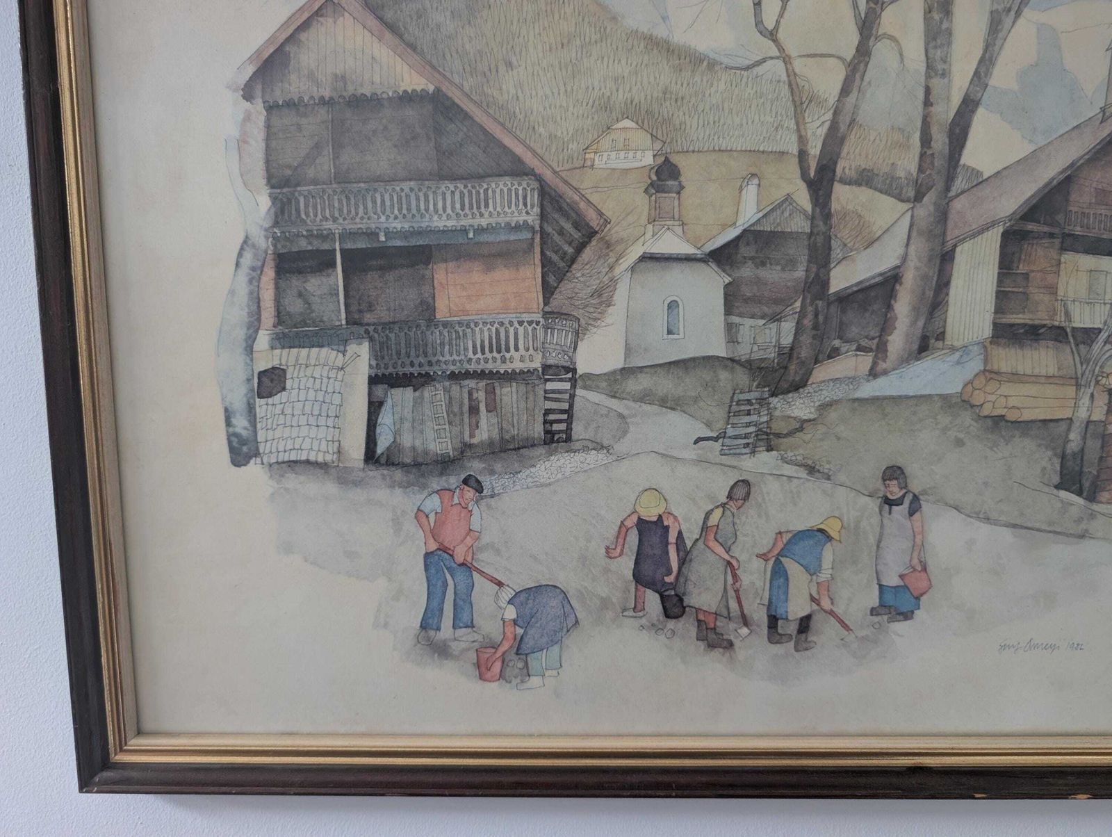 photo furniture Guy Ameye Signed Vintage Artwork (1 Of A Pair). Art, Painting, Drawing.
